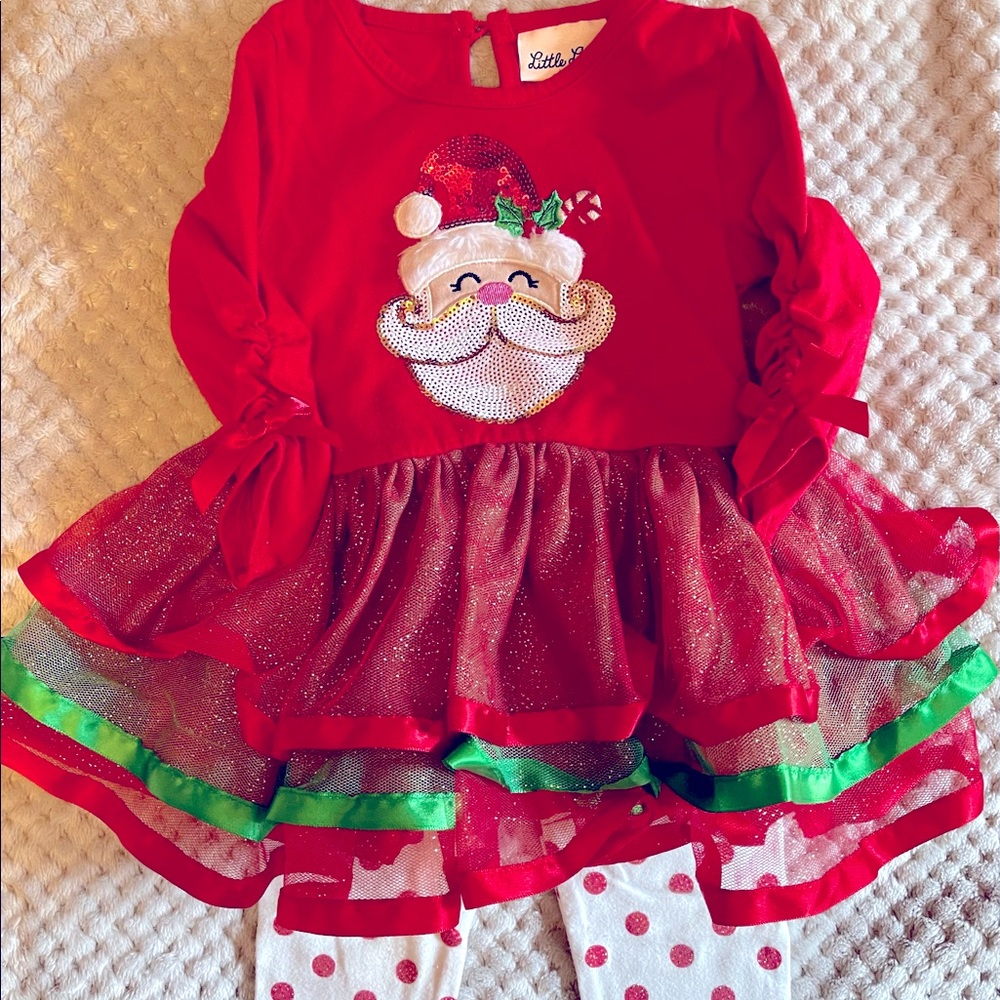 Baby Toddler Girls 24 months Christmas Santa Set
